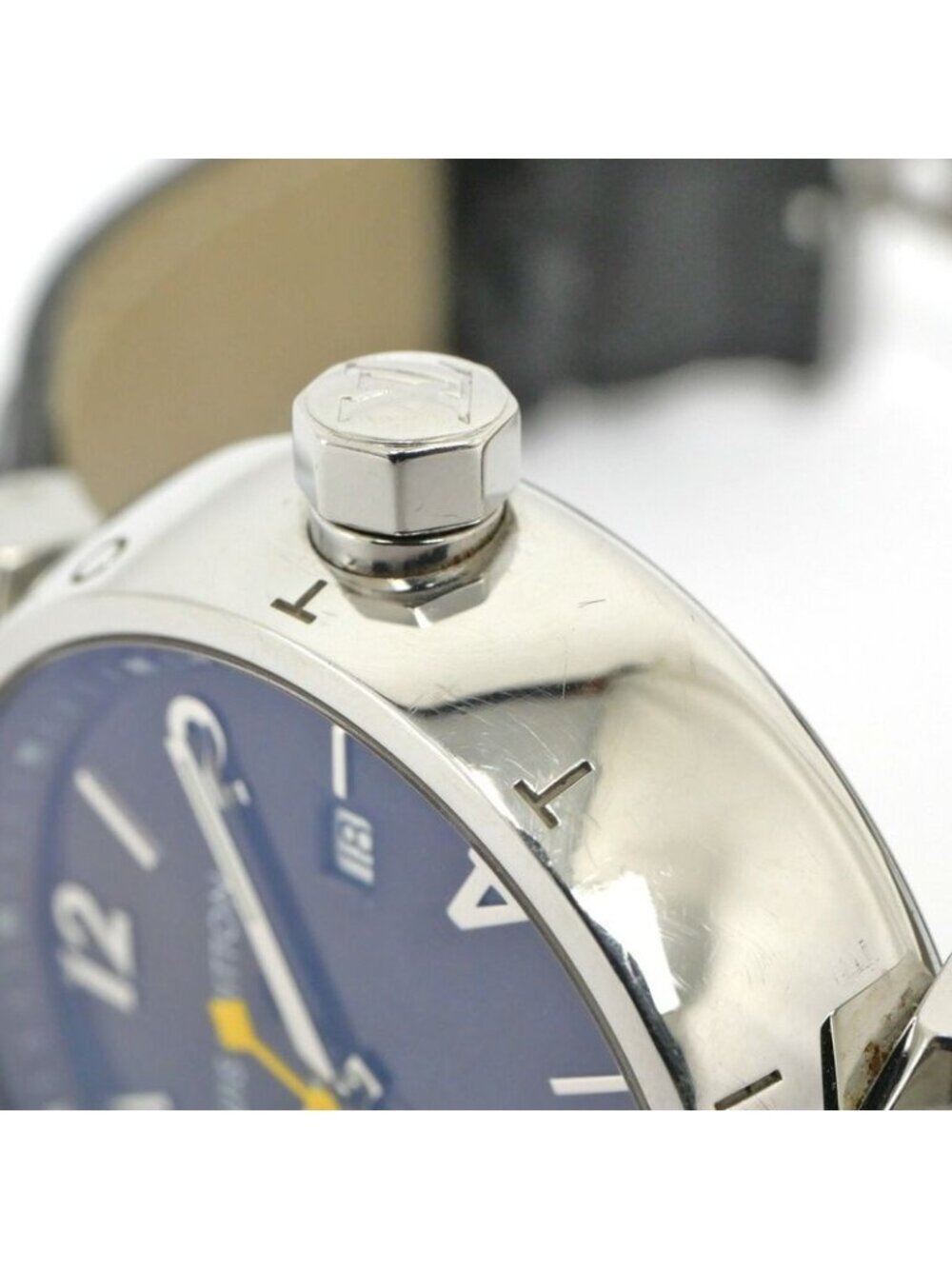 Louis Vuitton Tambour Date Brown SS Quartz Watch - Picture 2 of 10